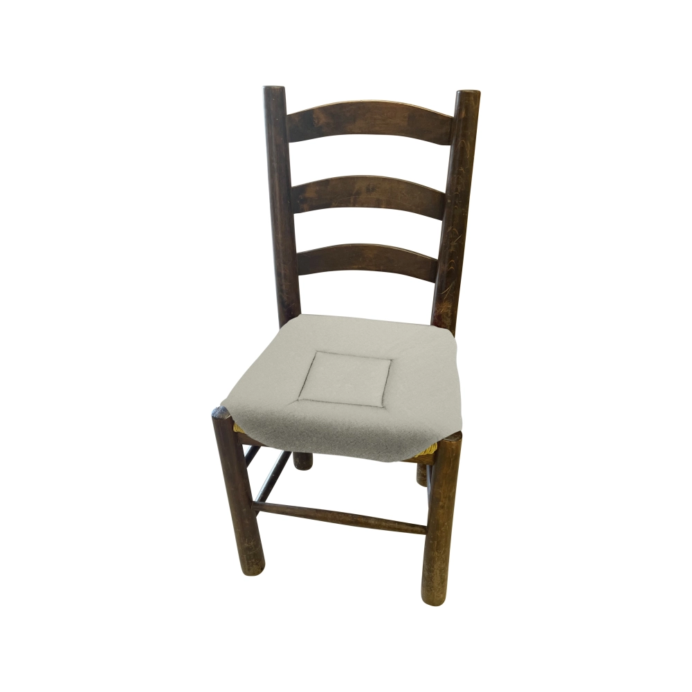 Lot de 6 Galettes de Chaise gris clair 38x38cm – Assise Confortable et Rembourrée – Fixation Par lanières – Déco Moderne