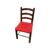 Lot de 6 Galettes de Chaise rouge 38x38 cm – Assise Confortable et Rembourrée – Fixation Solide par Lanières – Déco Chaleureuse