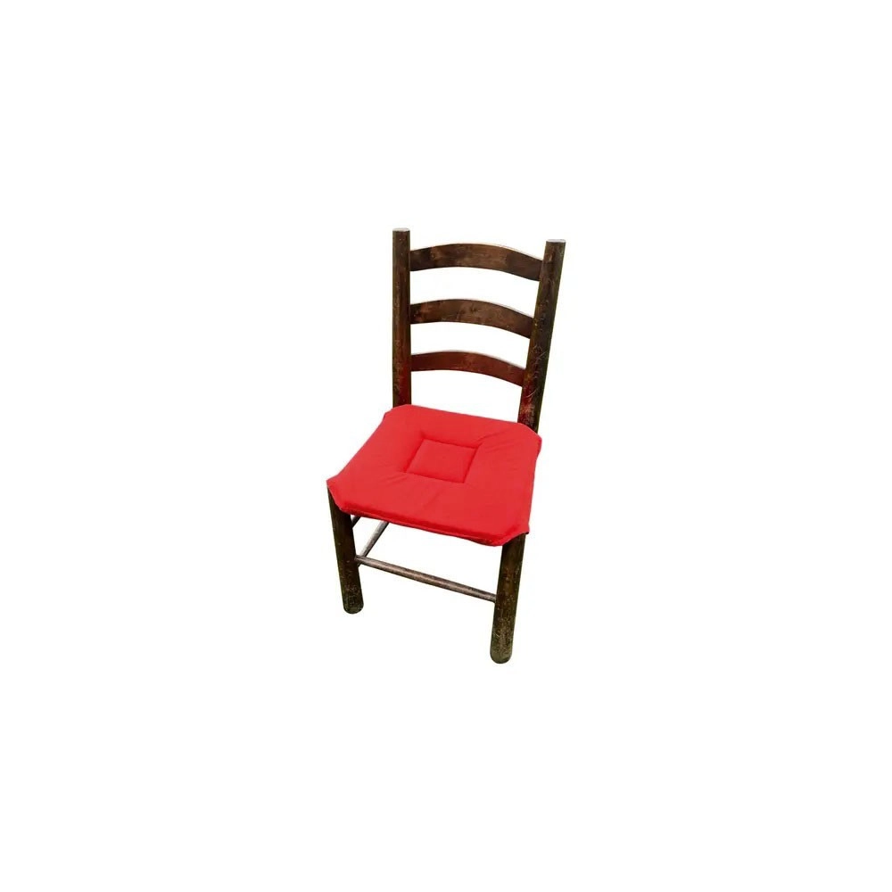 Lot de 6 Galettes de Chaise rouge 38x38 cm – Assise Confortable et Rembourrée – Fixation Solide par Lanières – Déco Chaleureuse