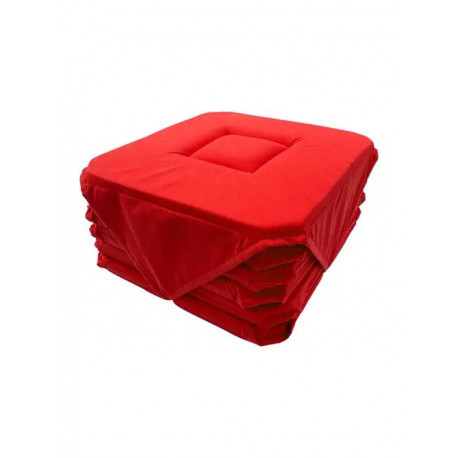lot de 6 galettes de chaise rouge
