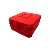 Lot de 6 Galettes de Chaise rouge 38x38 cm – Assise Confortable et Rembourrée – Fixation Solide par Lanières – Déco Chaleureuse