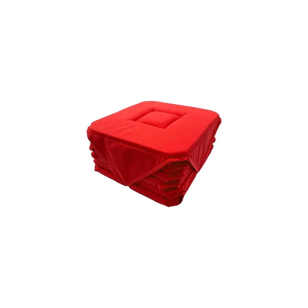 Lot de 6 Galettes de Chaise rouge 38x38 cm – Assise Confortable et Rembourrée – Fixation Solide par Lanières – Déco Chaleureuse