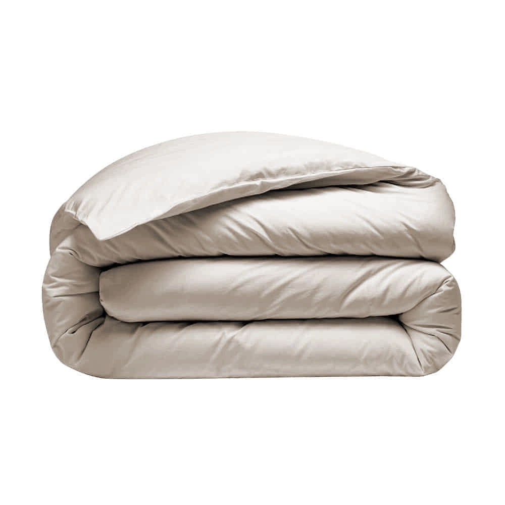 Housse de couette 280x240 + 2 taies 65x65 cm – 100% Percale – Tissage serré 80 fils - Finition rabat – Traitement Easy Care