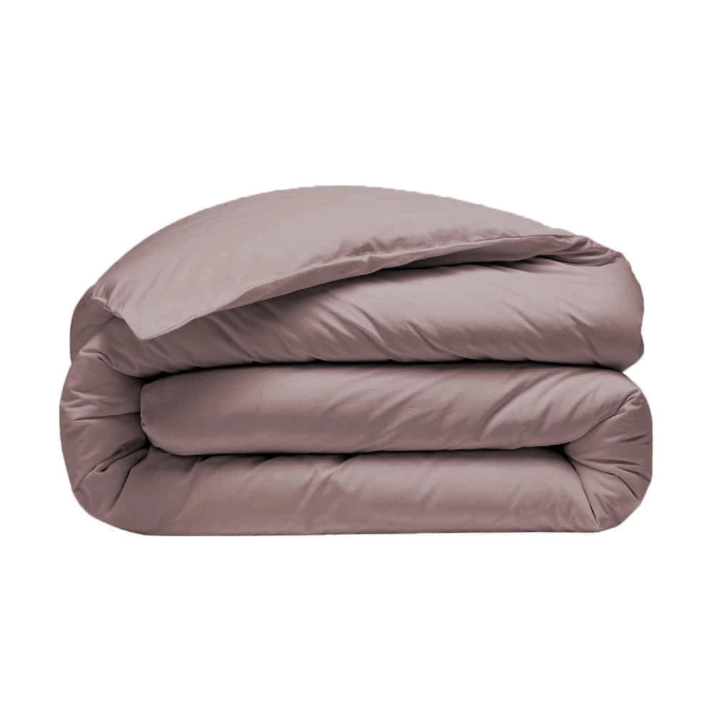 Housse de couette 280x240 + 2 taies 65x65 cm – 100% Percale – Tissage serré 80 fils - Finition rabat – Traitement Easy Care