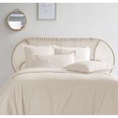 Housse de couette 280x240 + 2 taies 65x65 cm – 100% Percale – Tissage serré 80 fils - Finition rabat – Traitement Easy Care