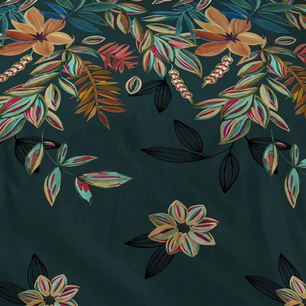 Parure de draps Botanical Garden coton 57 fils - Drap plat, drap housse et taie(s), motif fleuri printanier
