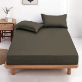 Drap housse uni 100% coton 57 fils/cm² - Fabrication française – Grand bonnet 30 cm – Doux et durable – Couleur grand teint