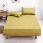 Drap housse uni 100% coton 57 fils/cm² - Fabrication française – Grand bonnet 30 cm – Doux et durable – Couleur grand teint