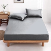 Drap housse uni 100% coton 57 fils/cm² - Fabrication française – Grand bonnet 30 cm – Doux et durable – Couleur grand teint