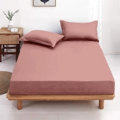 Drap housse uni 100% coton 57 fils/cm² - Fabrication française – Grand bonnet 30 cm – Doux et durable – Couleur grand teint