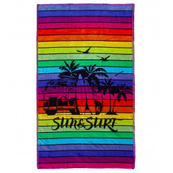 Serviette de plage Van Multicolore 140x180cm 100% coton