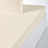 Drap housse Percale bonnet 30 cm naturel