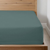 Drap housse Percale bonnet 30 cm anthracite