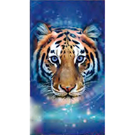 Serviette de plage microfibre tigre 70x140