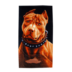 Serviette de plage microfibre pitbull 70x140