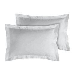 Lot de 2 taies d'oreillers Percale 50x70 blanc