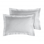 Lot de 2 taies d'oreillers Percale 50x70 blanc
