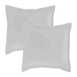 Lot de 2 taies d'oreillers Percale 65x65 blanc