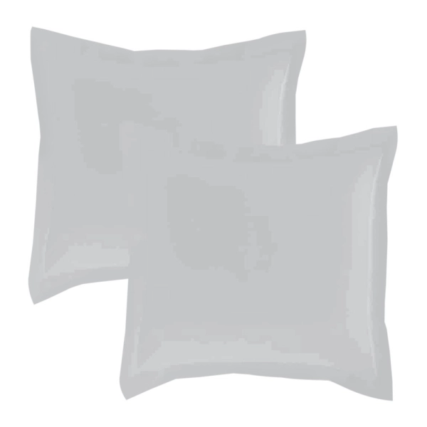 Lot de 2 taies d'oreillers Percale 65x65 blanc