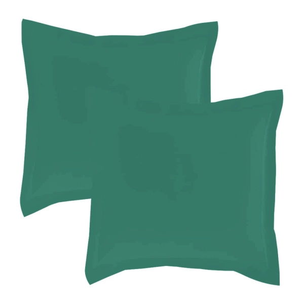 Lot de 2 taies d'oreillers Percale 65x65 céladon