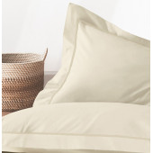 Ambiance lot de 2 taies d'oreillers Percale naturel