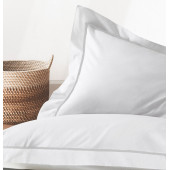 Ambiance lot de 2 taies d'oreillers Percale blanc