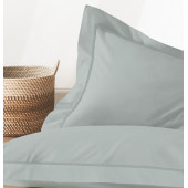 Ambiance lot de 2 taies d'oreillers Percale gris clair