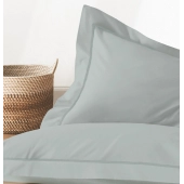 Lot de 2 taies d’oreiller percale 80 fils à volant plat - 100 % coton fibres longues, douceur premium, grand teint, Oeko-Tex