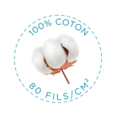 Lot de 2 taies d’oreiller percale 80 fils à volant plat - 100 % coton fibres longues, douceur premium, grand teint, Oeko-Tex
