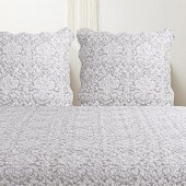 Couvre lit Délicat gris 230x250cm zoom taies