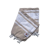 Foutas Taupe Blanco 90x170cm 100% coton