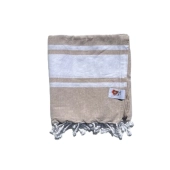 Foutas Taupe Blanco 90x170cm 100% coton