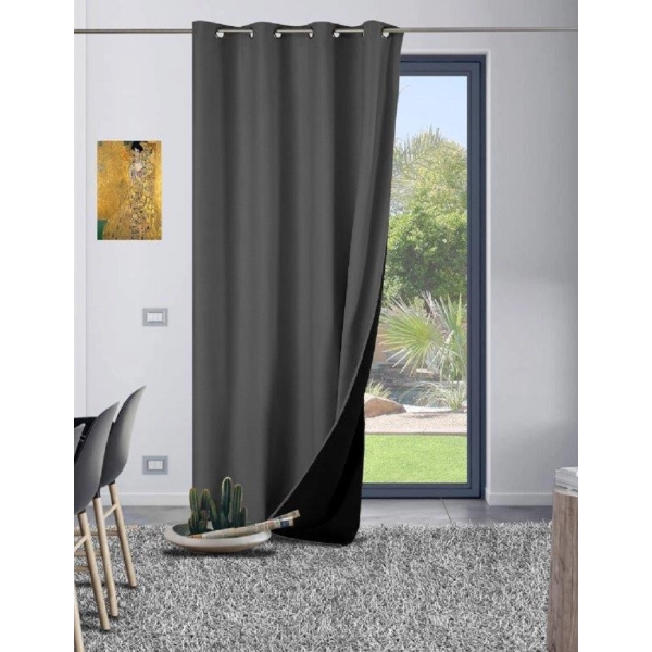 Rideau GALENA Thermique Occultant 140x300 cm Anthracite