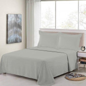 Parure de Draps 100% Percale de coton gris clair