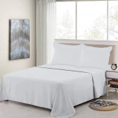 Parure de Draps 100% Percale de coton blanc