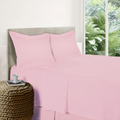 Parure de Draps Percale de coton rose poudré