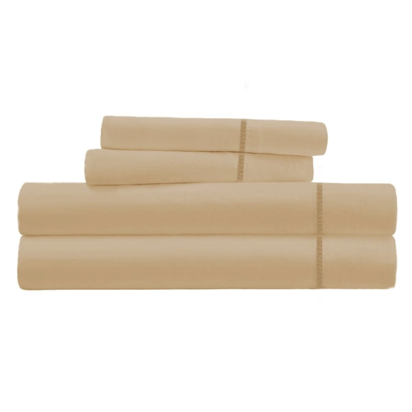Parure de Draps percale de coton mastic 4 pièces