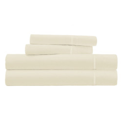 Parure de Draps percale de coton naturel 4 pièces