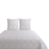 Couvre lit Délicat gris 230x250cm + 2 taies 65x65cm