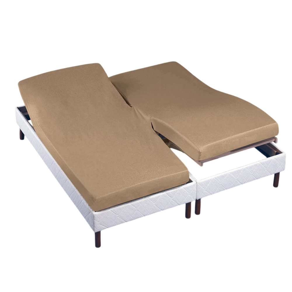 Drap Housse 2x70x190 Taupe TPR