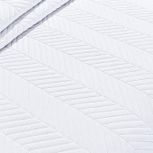 Couvre lit M23-6012 géométrique uni blanc 180x240 cm - détail