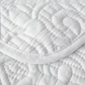 Couvre lit matelassé uni blanc 250x260 cm - détail