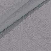 Couvre lit matelassé uni gris 250x260 cm - détail