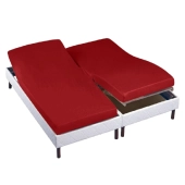 Drap Housse 2x80x200 cm Bordeaux TPR