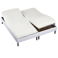 Drap Housse 2x80x200 Blanc TPR