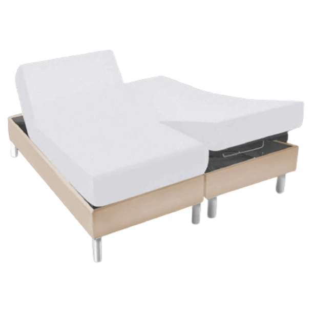 Protège matelas imperméable hyper respirant pour lit élecrctique articulé - Grand bonnet, dessus coton/polyester, membrane PU
