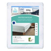 Protège matelas molleton coton 200 g - Forme drap housse, bonnet 30 cm, 100 % fibres naturelles, bonne tenue