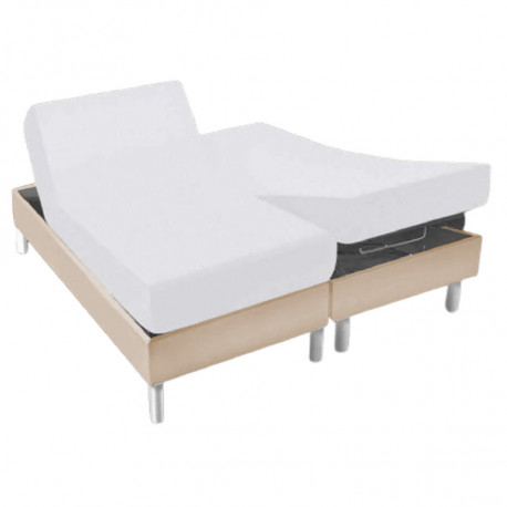 Protège Matelas Molleton Coton 200g/m² Imperméable 2x70x190 Drap Housse
