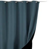 Rideau GALENA Isolant thermique à  Œillets 140x260 fond blanc