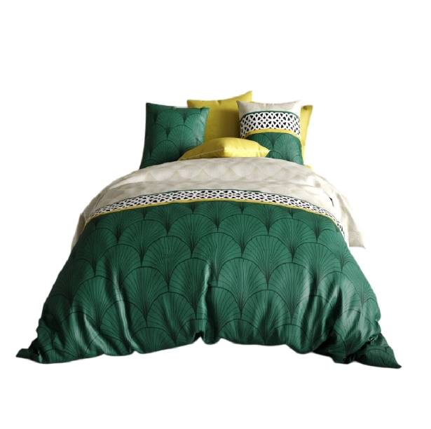 Housse de couette HOPE avec deux taies d'oreillers pur coton